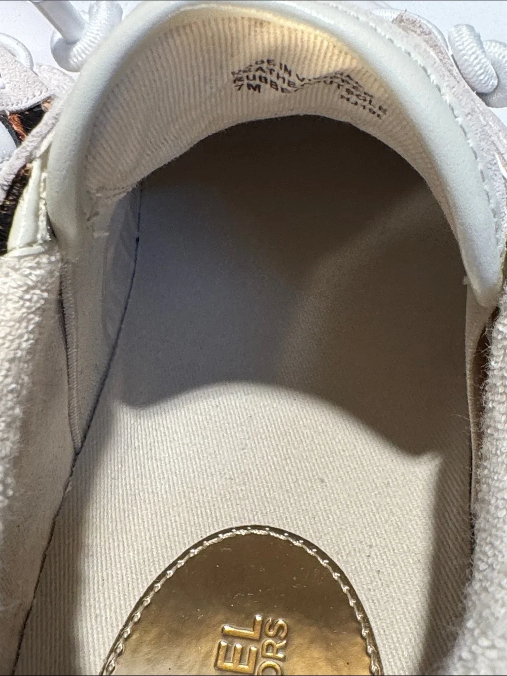 Michael Kors Beige and Leopard Print Low-Top Sneakers